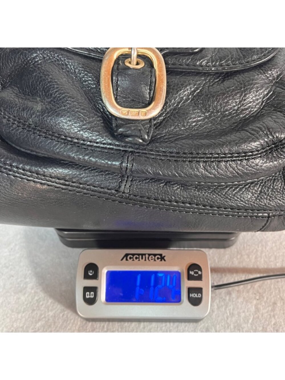 Michael Kors Soft Black Leather Shoulder Bag Purse Gold Tone Hardware 14"x12"x4" - Picture 15 of 15